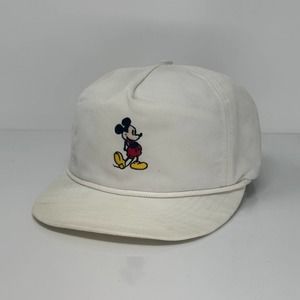 Vtg 90s Disney Mickey Mouse Strapback White Strap… - image 1